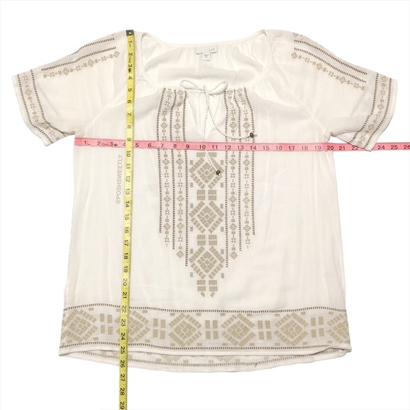 J Jill Embroidered Gauze Blouse - Picture 11 of 12
